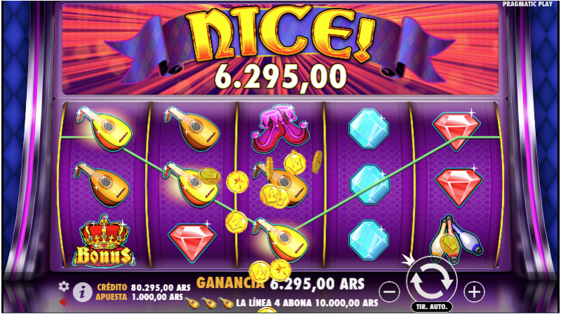 Pantallazo Joker's Jewels con Ganancia